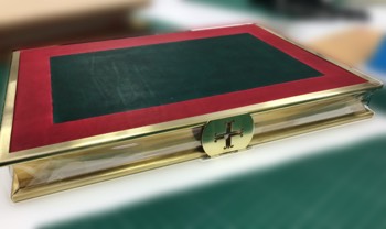  Making a brass surround for book cover 