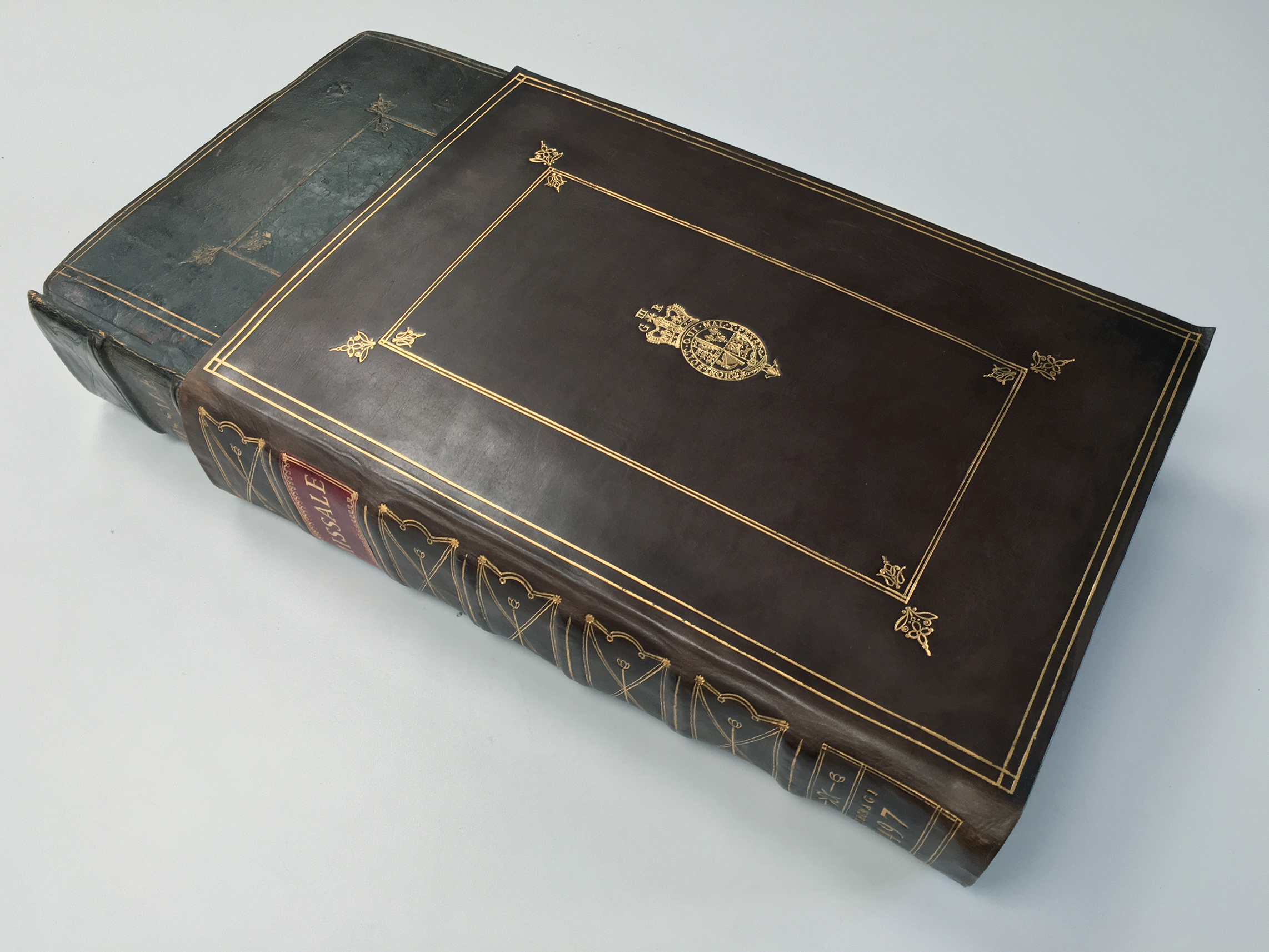  Full calf with tooling to match binding 